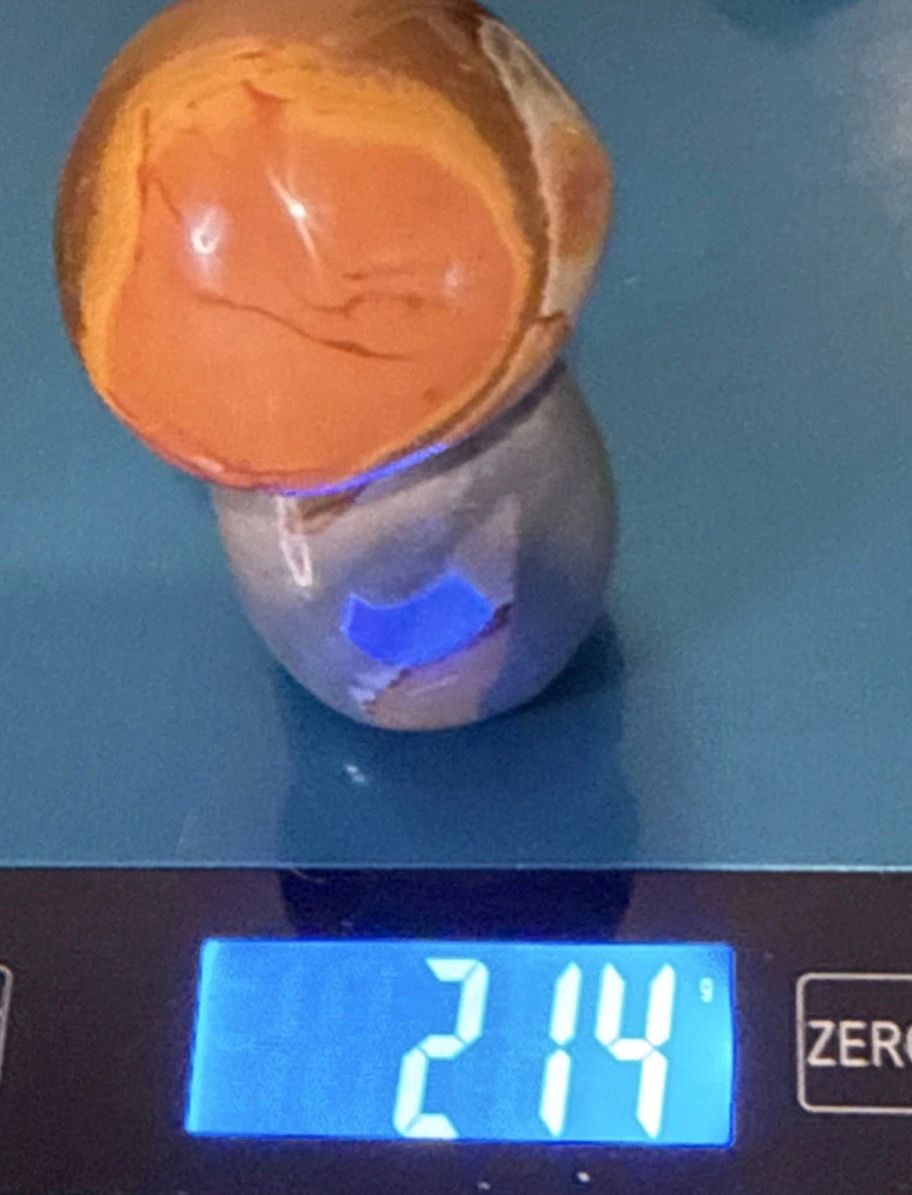 Polished Polychrome Mushroom Carving Decorative Collectible 214g